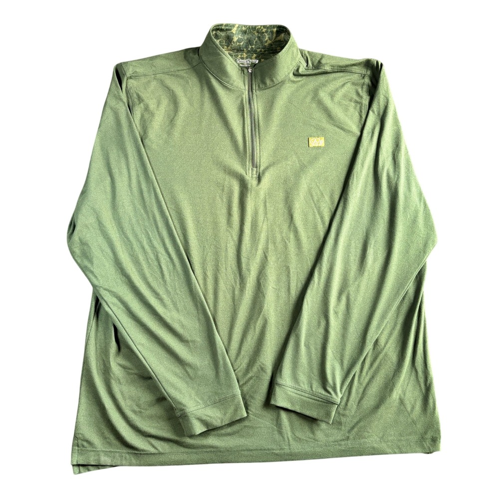 $100 Good‎ Good Mens 3XL Quarter Zip Golf Pullover Olive Green